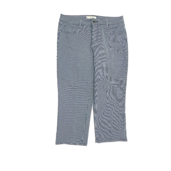 Blue and White Striped Women Jeans - Picture 2 of 5